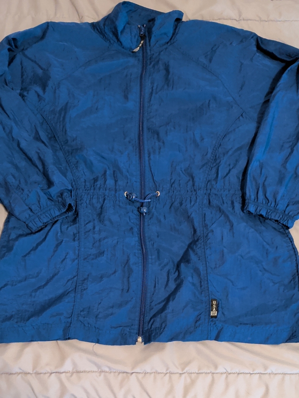 JC Penny USA Olympic Blue Windbreaker Jacket Size Medium